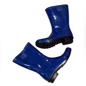 UGG Womens Girls Raana Rubber Rain Boots Waterproof Blue Jay